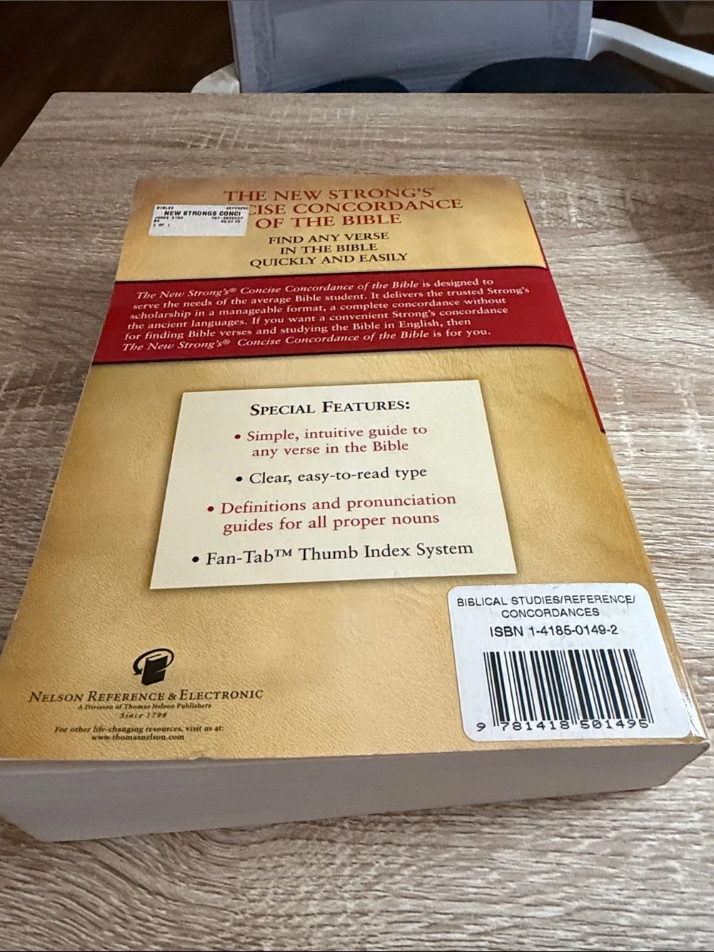 Strong's Concise Concordance of the Bible - Gold and Red